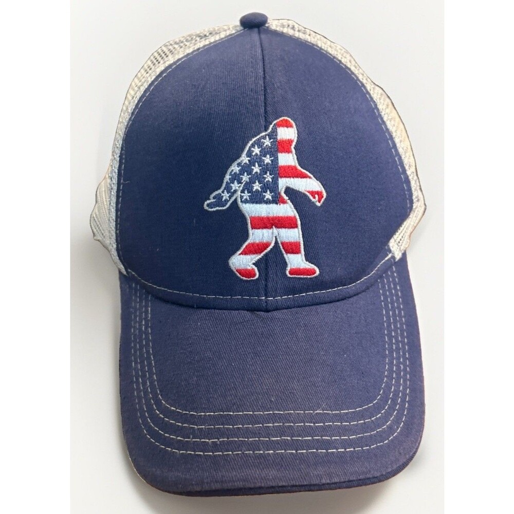 Buck Wear Freedom Squatch Hat American Flag Bigfoot Trucker Cap